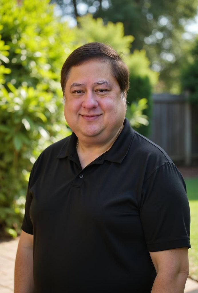 Steve Padgett, CPA, CGMA, smiling outdoors in a black polo shirt